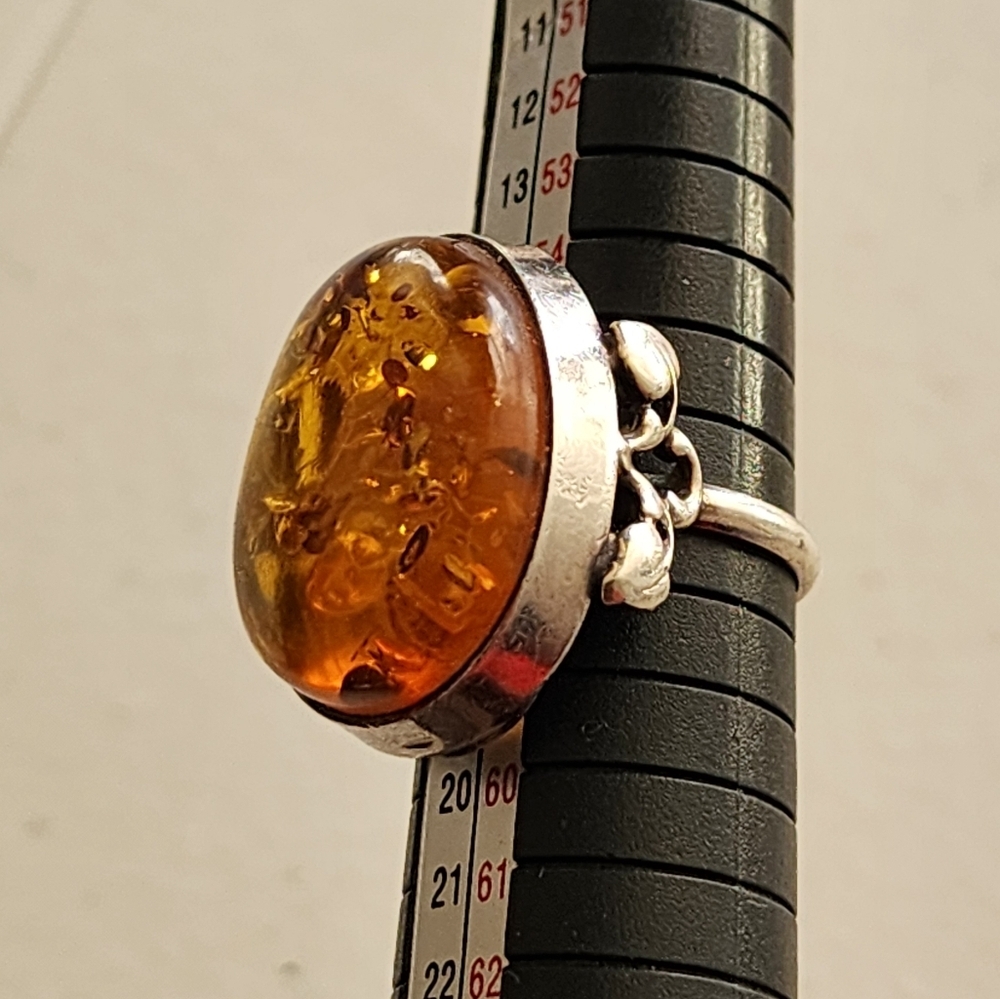 BALTIC AMBER 925 RING SIZE 8